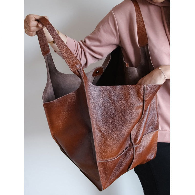 Oversized Distressed Shoulder Bag
