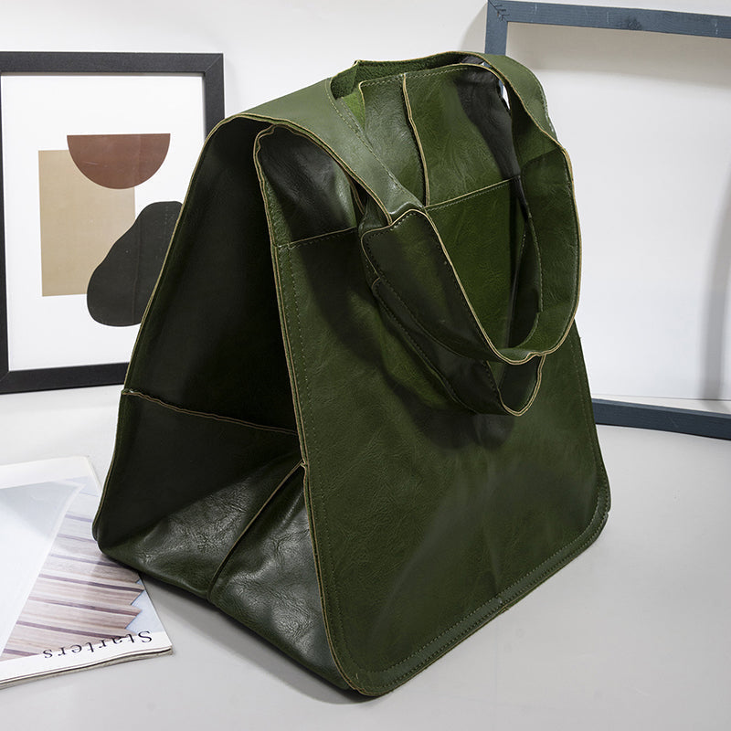 Oversized Distressed Shoulder Bag