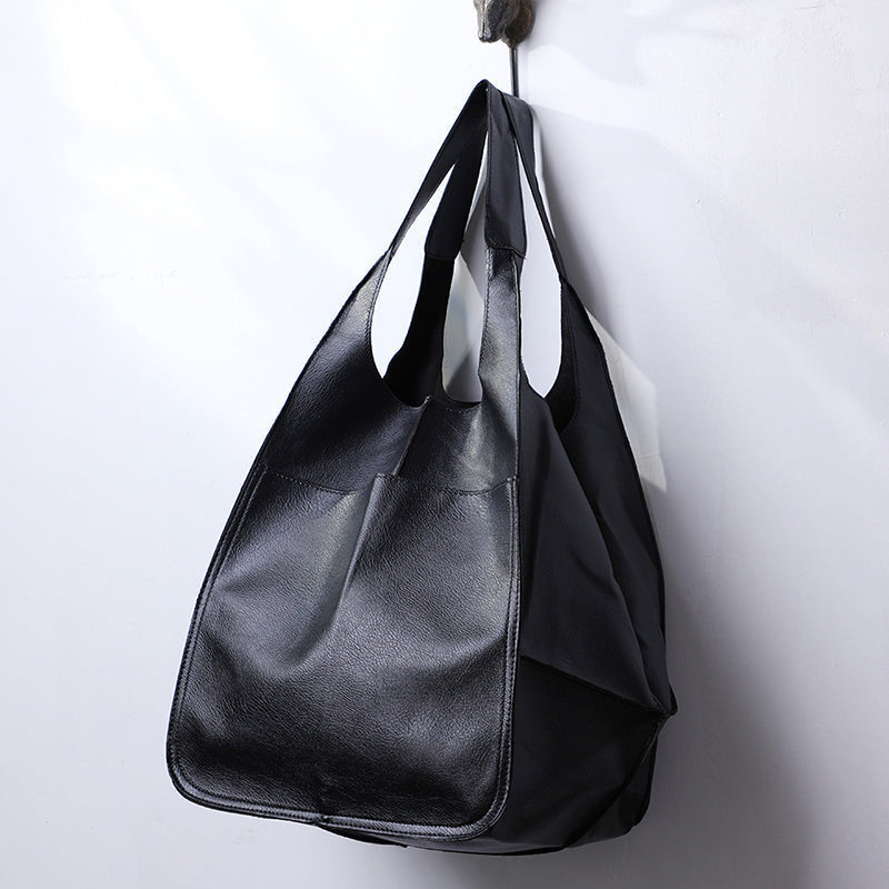 Oversized Distressed Shoulder Bag