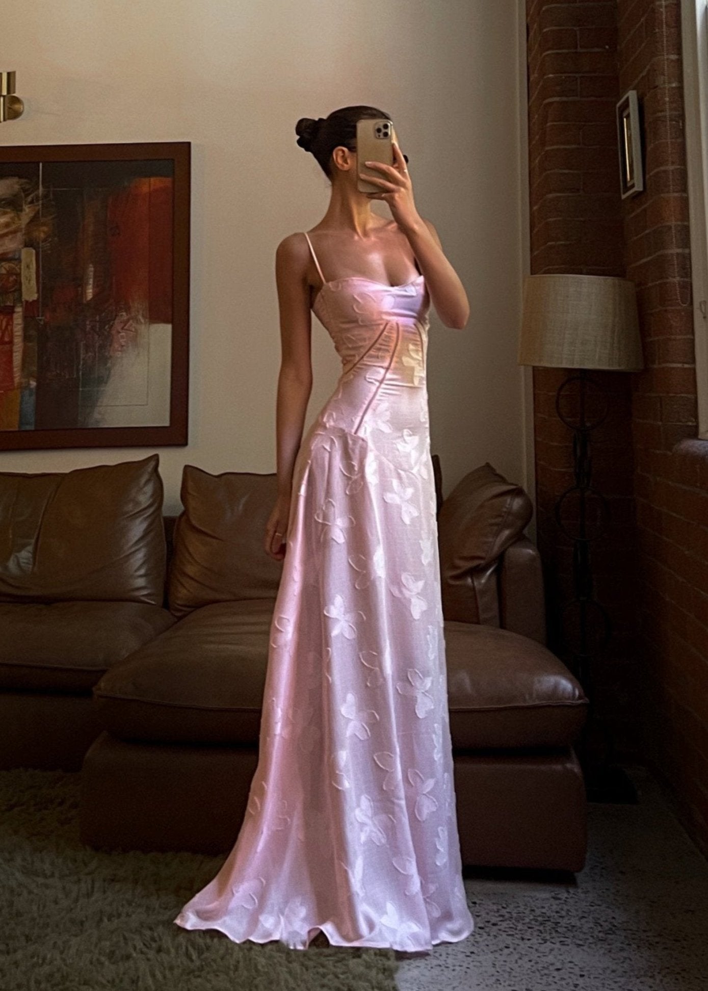 Jacquard Corset Maxi Dress