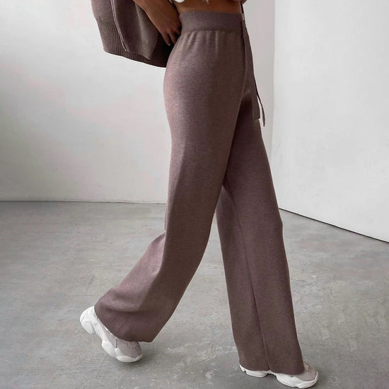 Relaxed High Neck Knit Set