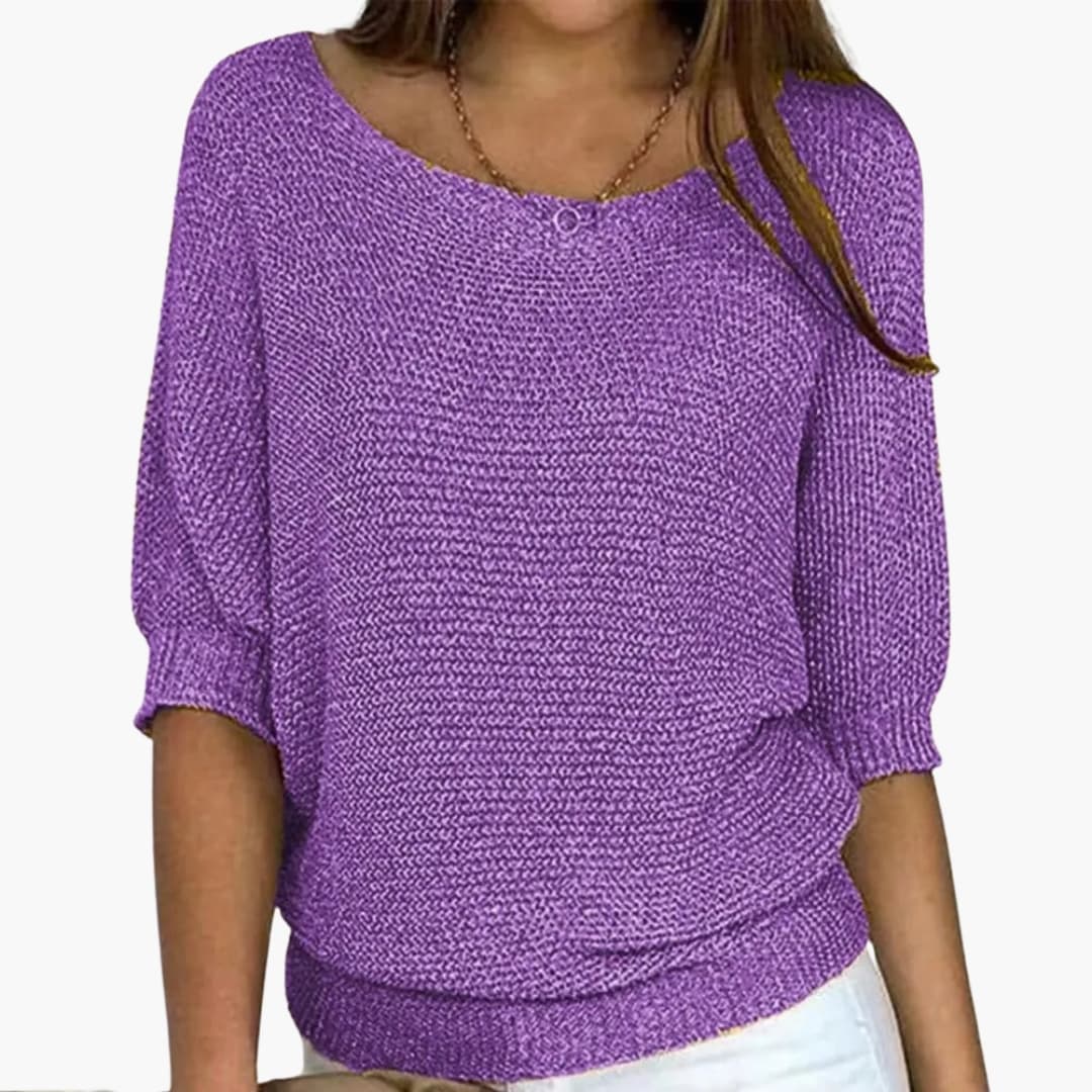 Relaxed Fit Knit Blouse