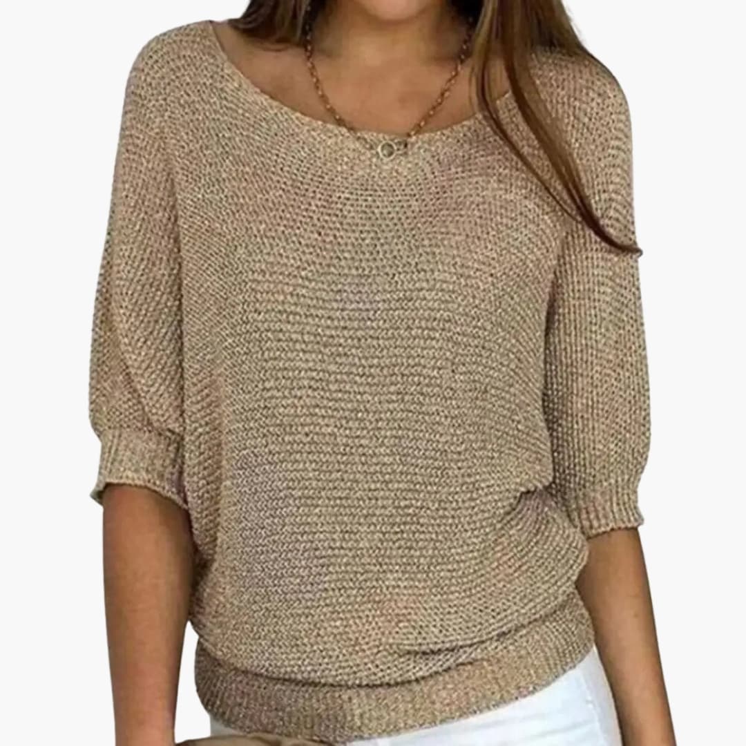 Relaxed Fit Knit Blouse
