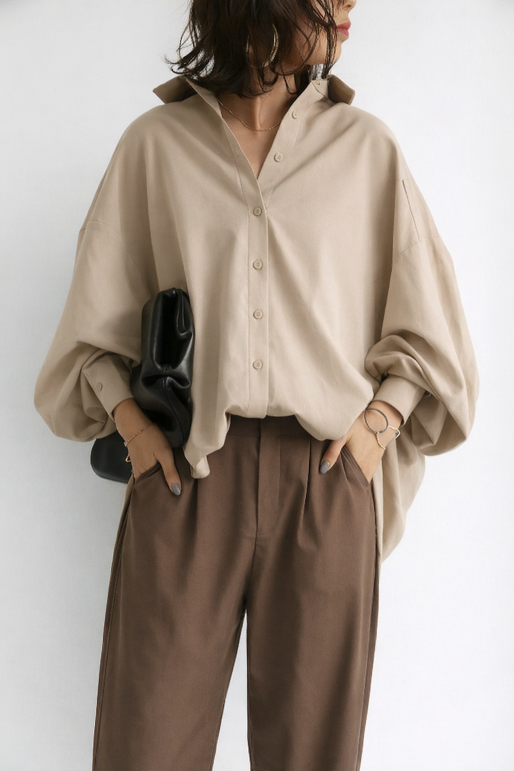 Oversized Long Sleeve Blouse