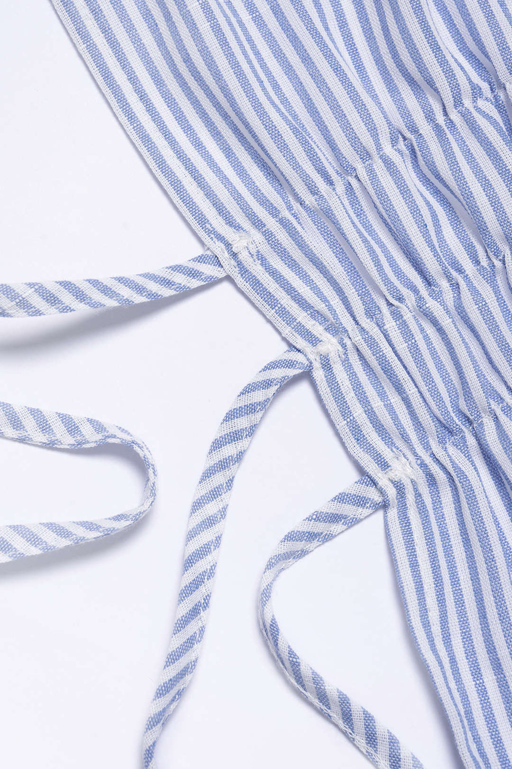 Striped Ruffled Top Shorts Set