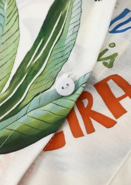 Printed Summer Shirt and Shorts Set