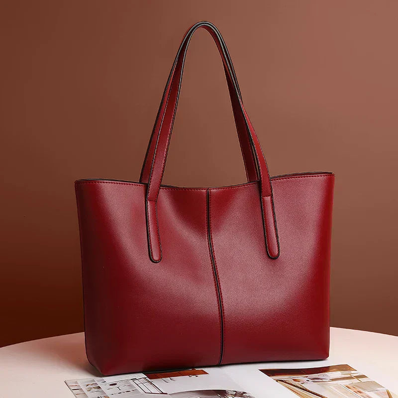 Structured Black Minimalist Shoulder Bag