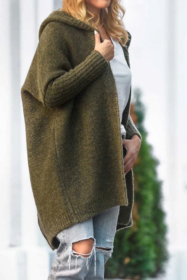 Oversized Hooded Cardigan