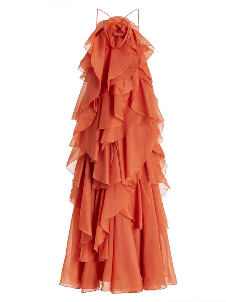 Ruched Layered Maxi Dress