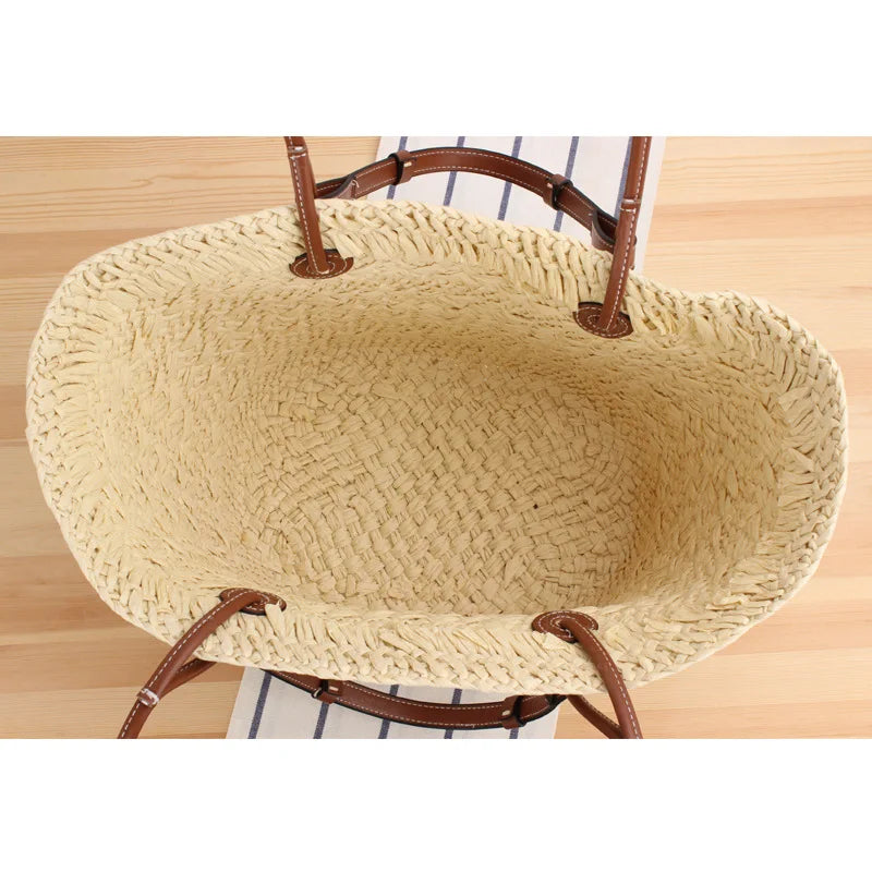 Summer Raffia Tote Bag