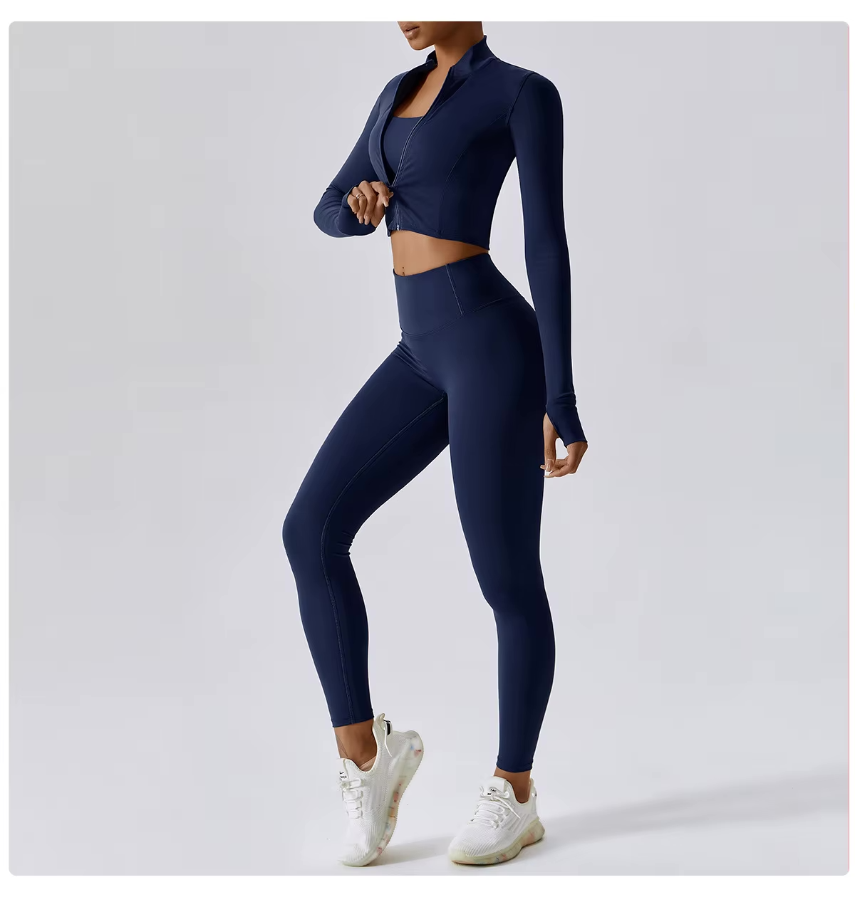 Cropped Vest Sports Bra Leggings Set