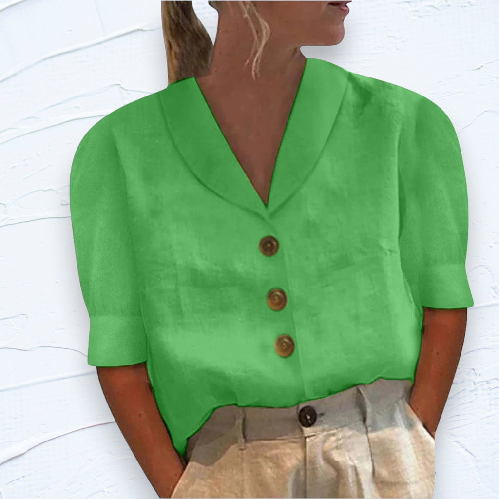 Relaxed Short Sleeve Blouse