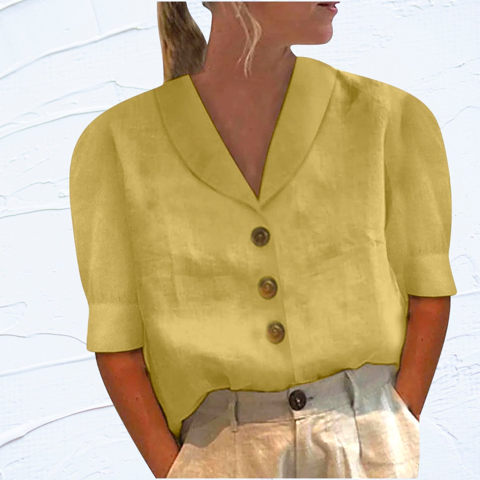 Relaxed Short Sleeve Blouse