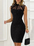 Party Glitter Lace Midi Dress