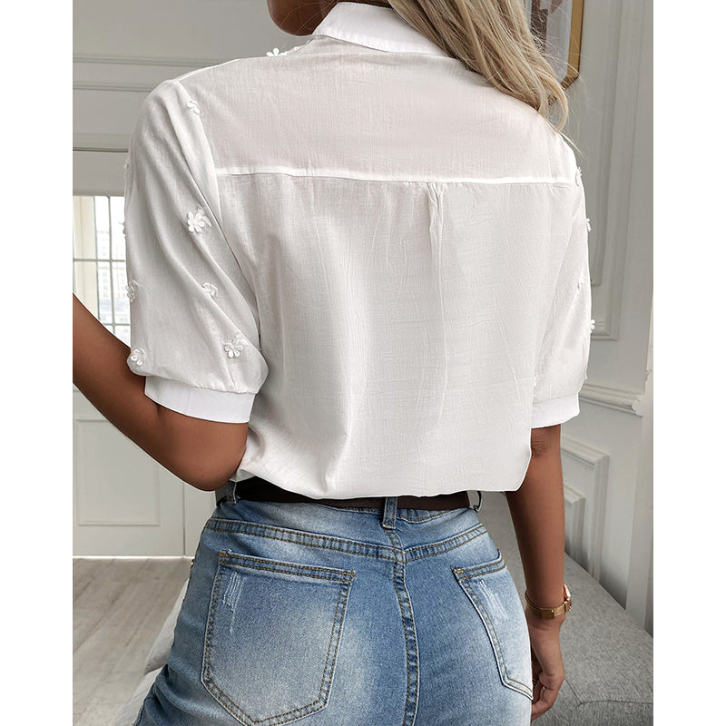 Floral Eyelet Blouse