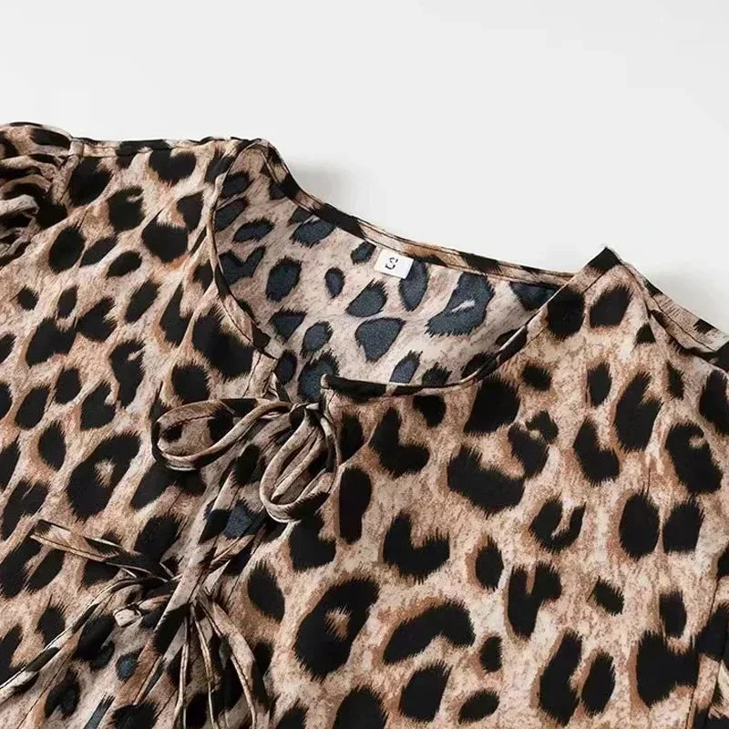 Leopard Peplum Top