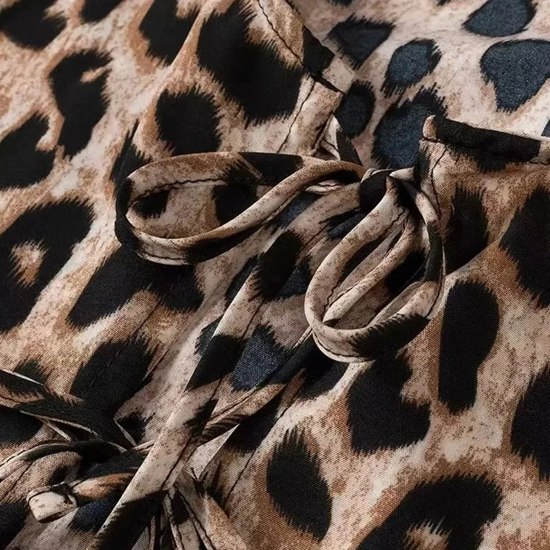 Leopard Peplum Top