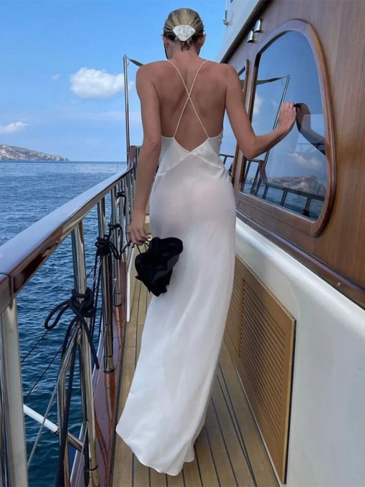 Black Deep V-Neck Maxi Dress