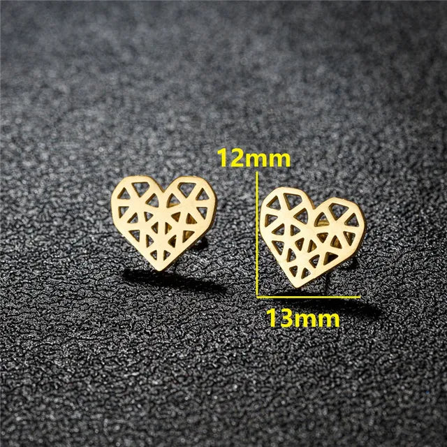 Celestial Triple Star Stud Earrings