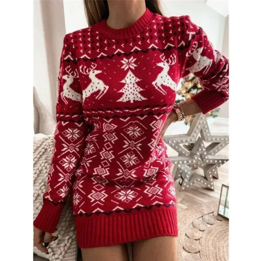 Christmas Fair Isle Mini Dress