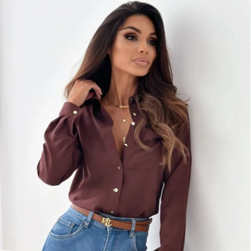 Flowy Long Sleeve Blouse