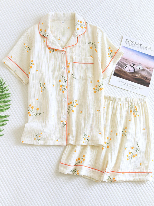Relaxed Short Sleeve Pajama Set