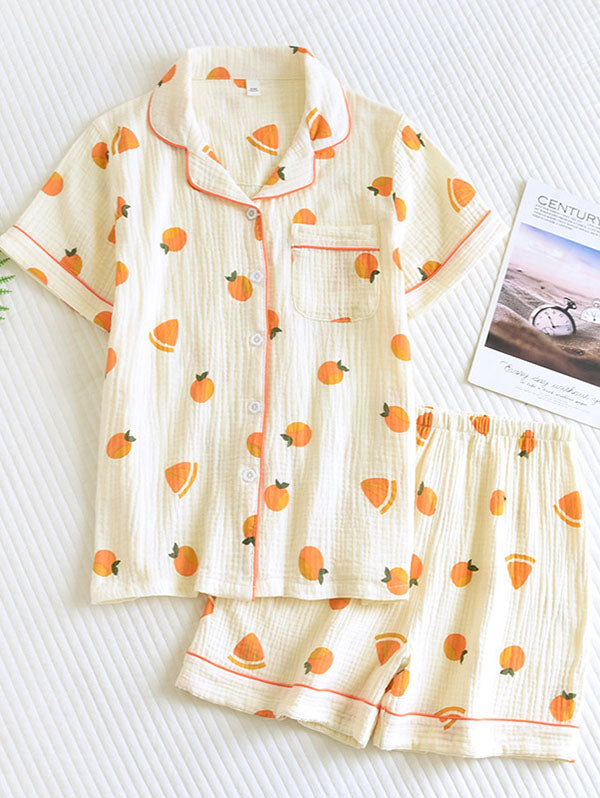 Relaxed Short Sleeve Pajama Set