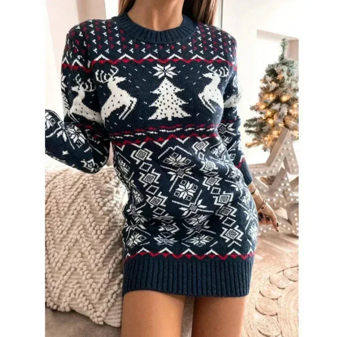 Christmas Fair Isle Mini Dress
