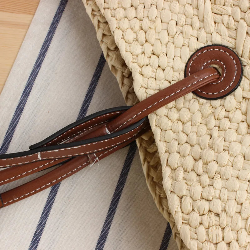 Summer Raffia Tote Bag
