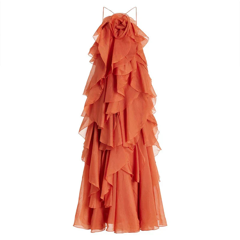 Ruched Layered Maxi Dress