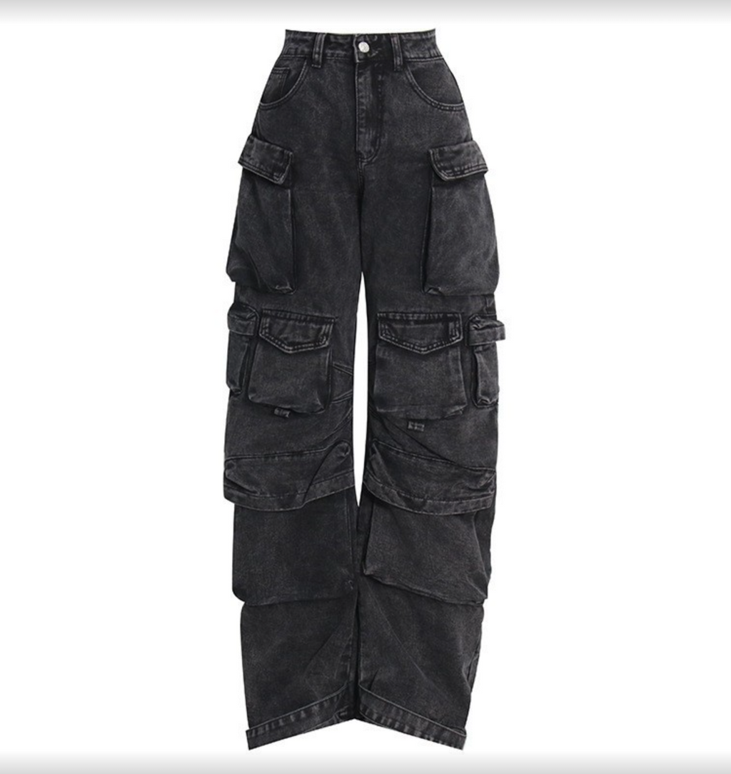 Wide Leg Cargo Jeans