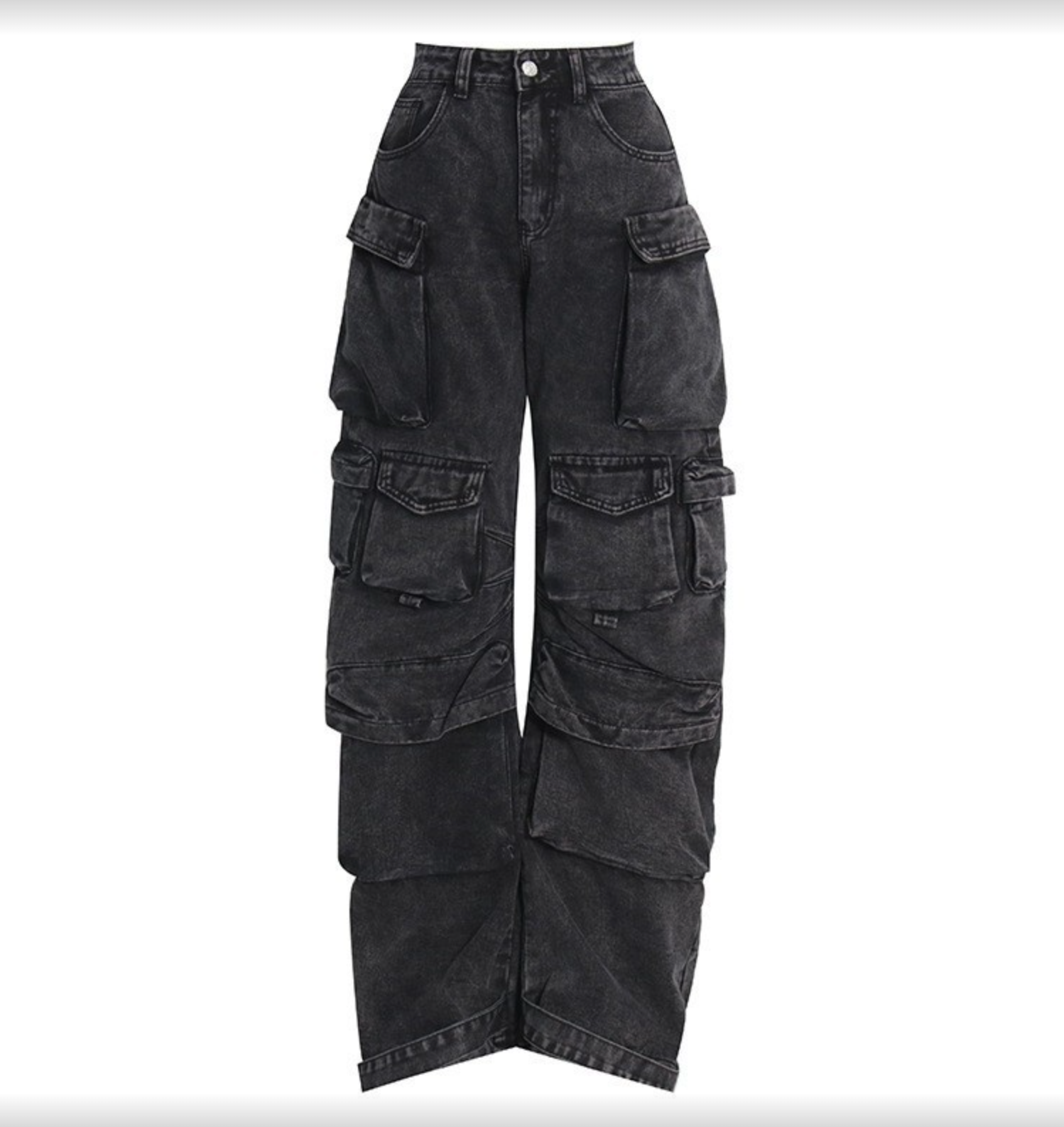 Wide Leg Cargo Jeans