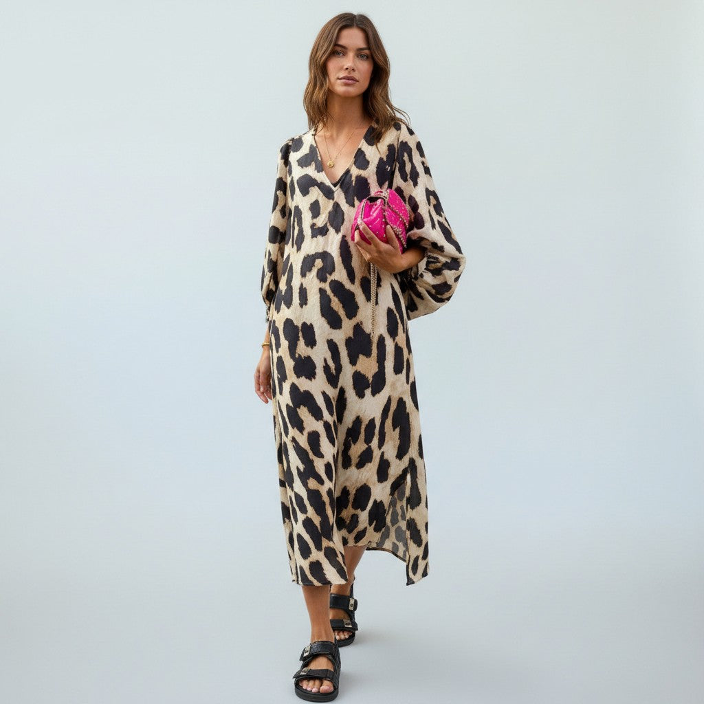 Animal Print Midi Dress