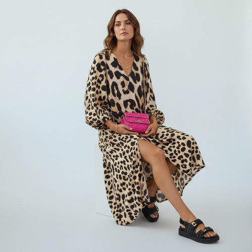 Animal Print Midi Dress