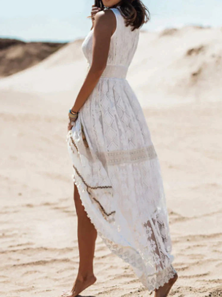 Summer Boho Lace Maxi Dress