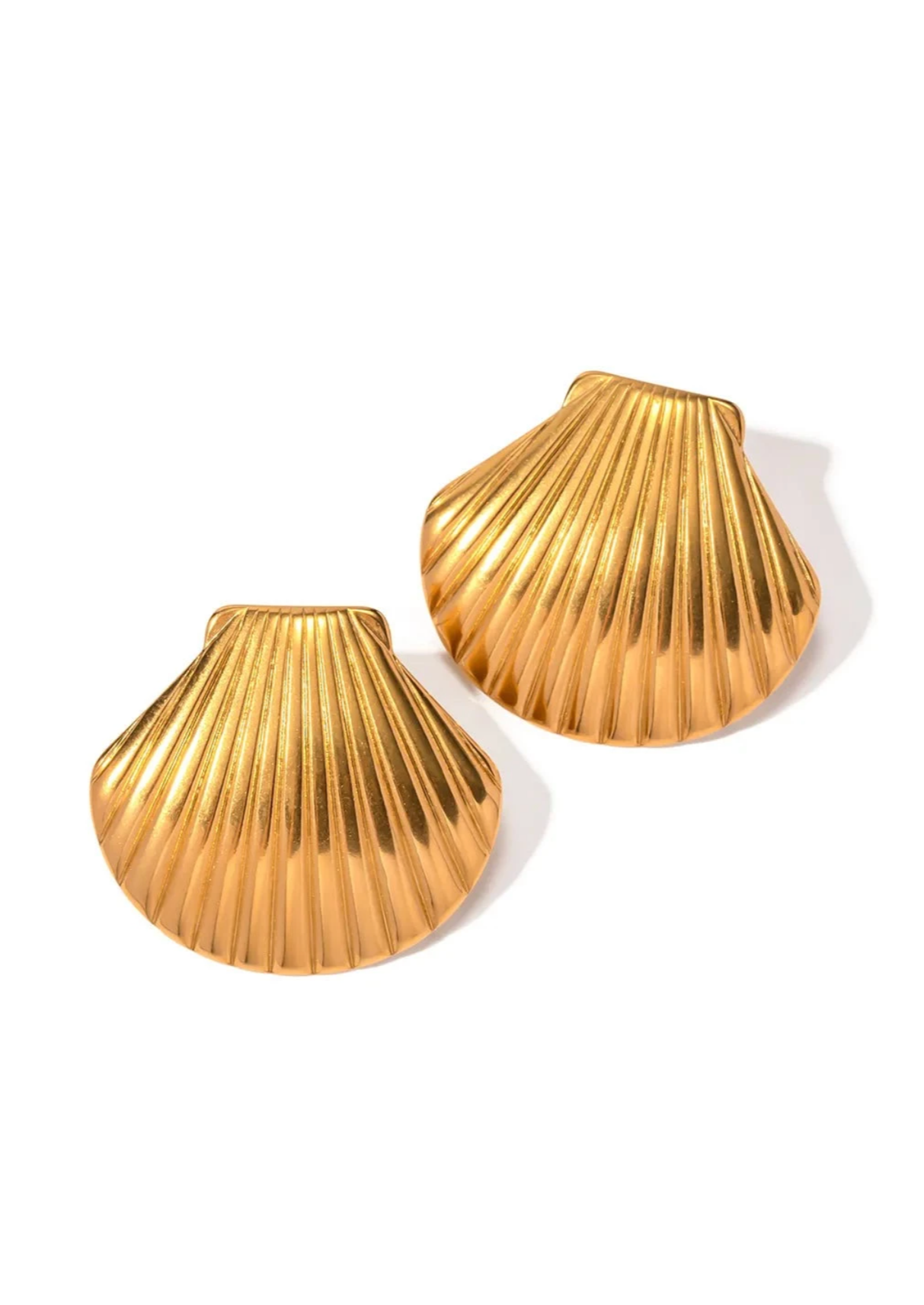 Waterproof Gold Shell Earrings
