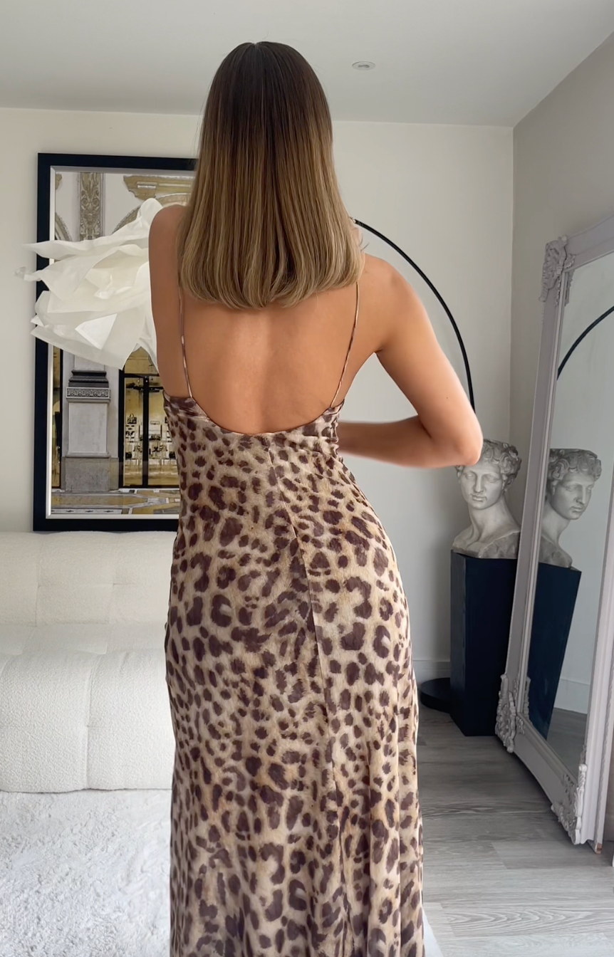 Leopard Print Maxi Dress