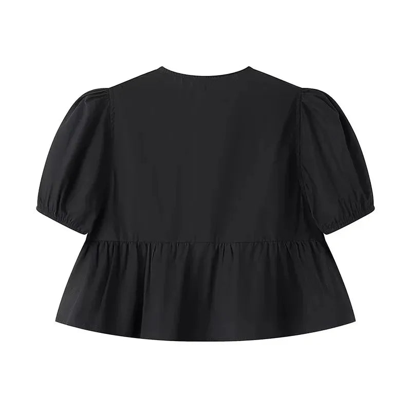 Leopard Peplum Top
