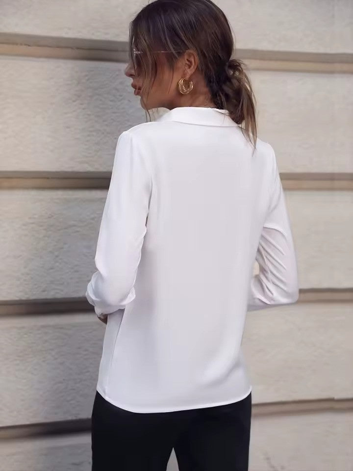 Relaxed Fit Long Sleeve Blouse