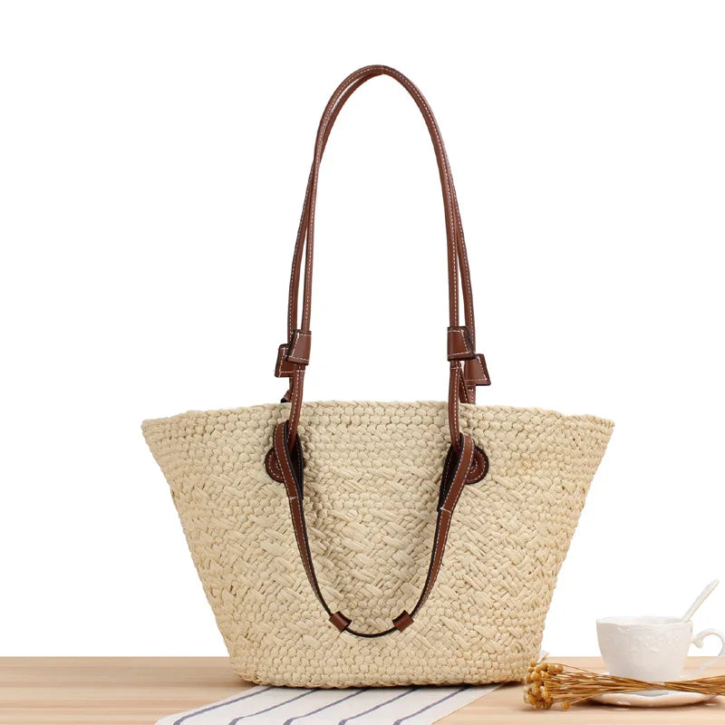 Summer Raffia Tote Bag