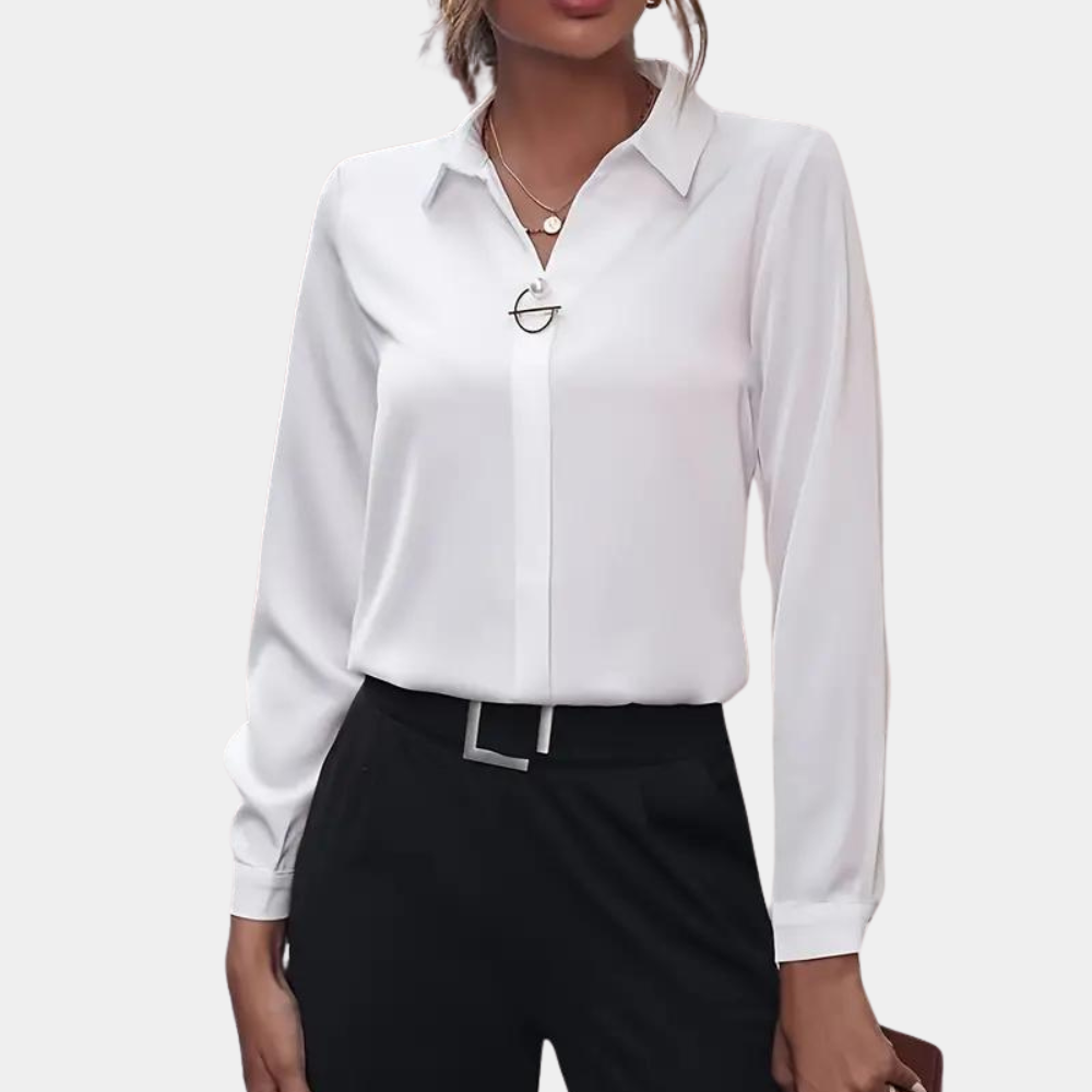 Relaxed Fit Long Sleeve Blouse