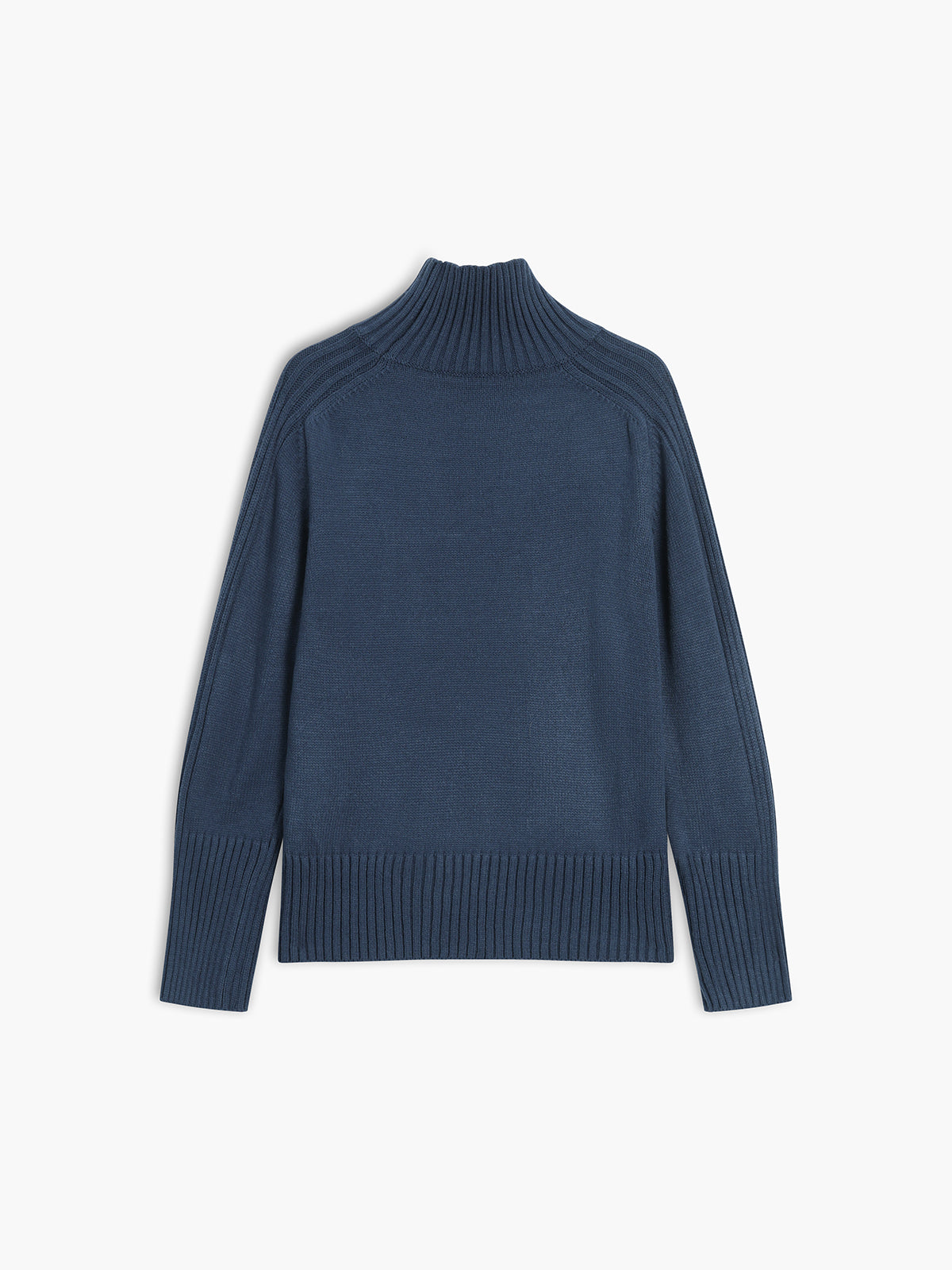 Ribbed Knit Turtleneck Sweater