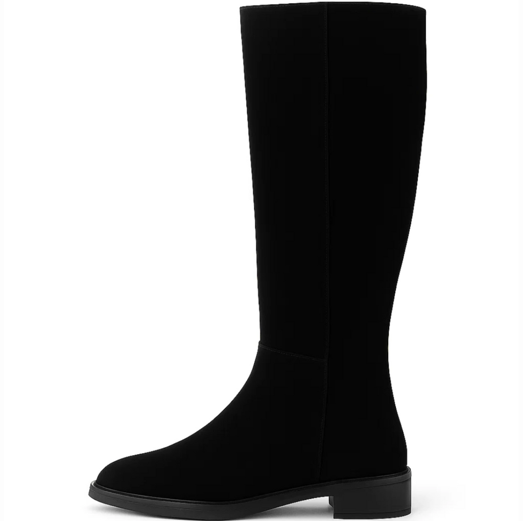 Fitted Low Heel Knee High Boots