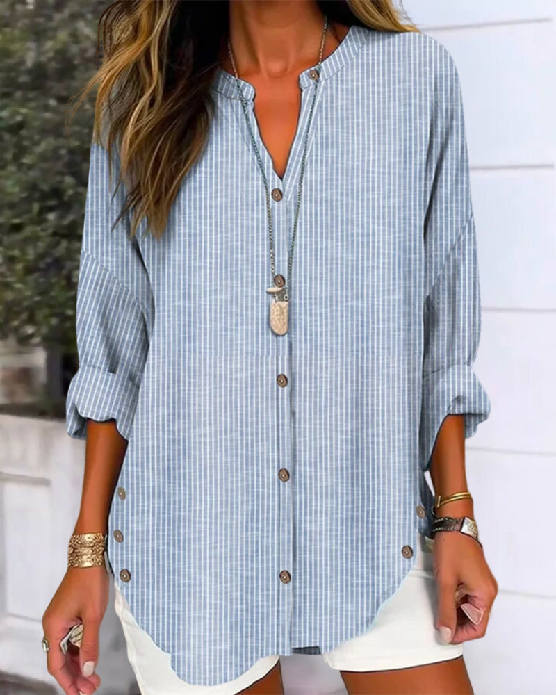 Lightweight Striped Blouse