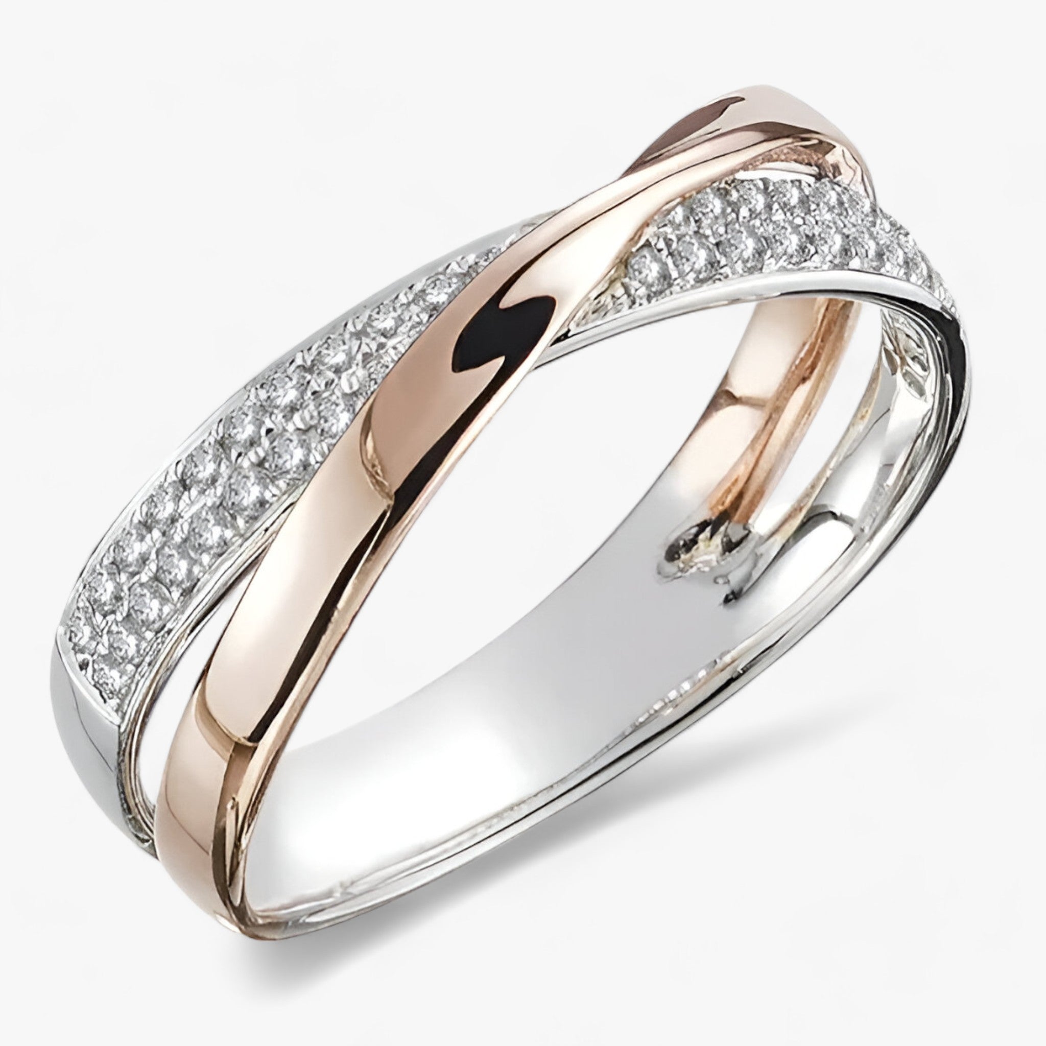 Two-Tone Crossover Ring