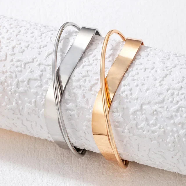 Gold Crossover Bracelet