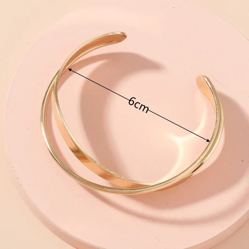 Gold Crossover Bracelet
