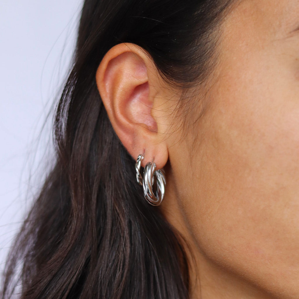 Mini Twisted Hoop Earrings