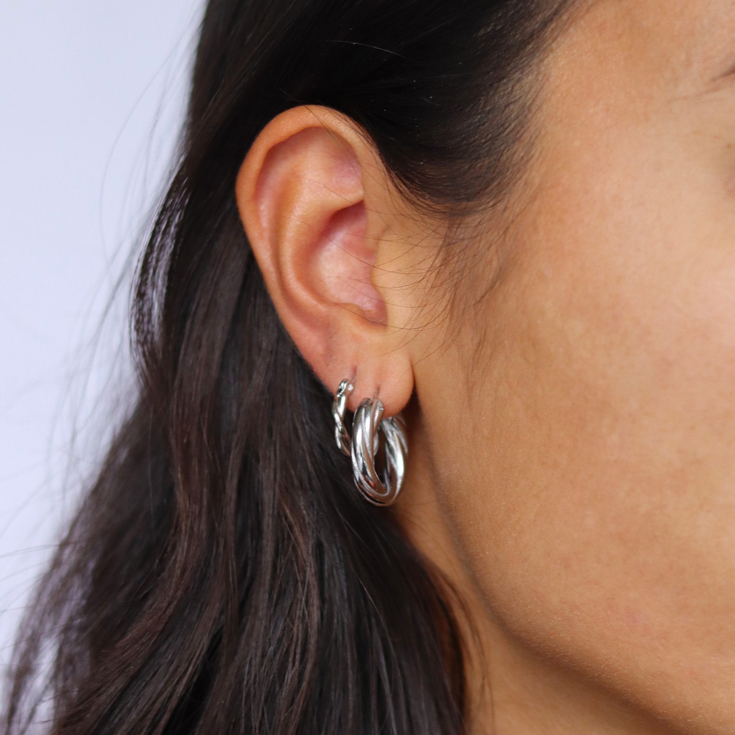 Mini Twisted Hoop Earrings
