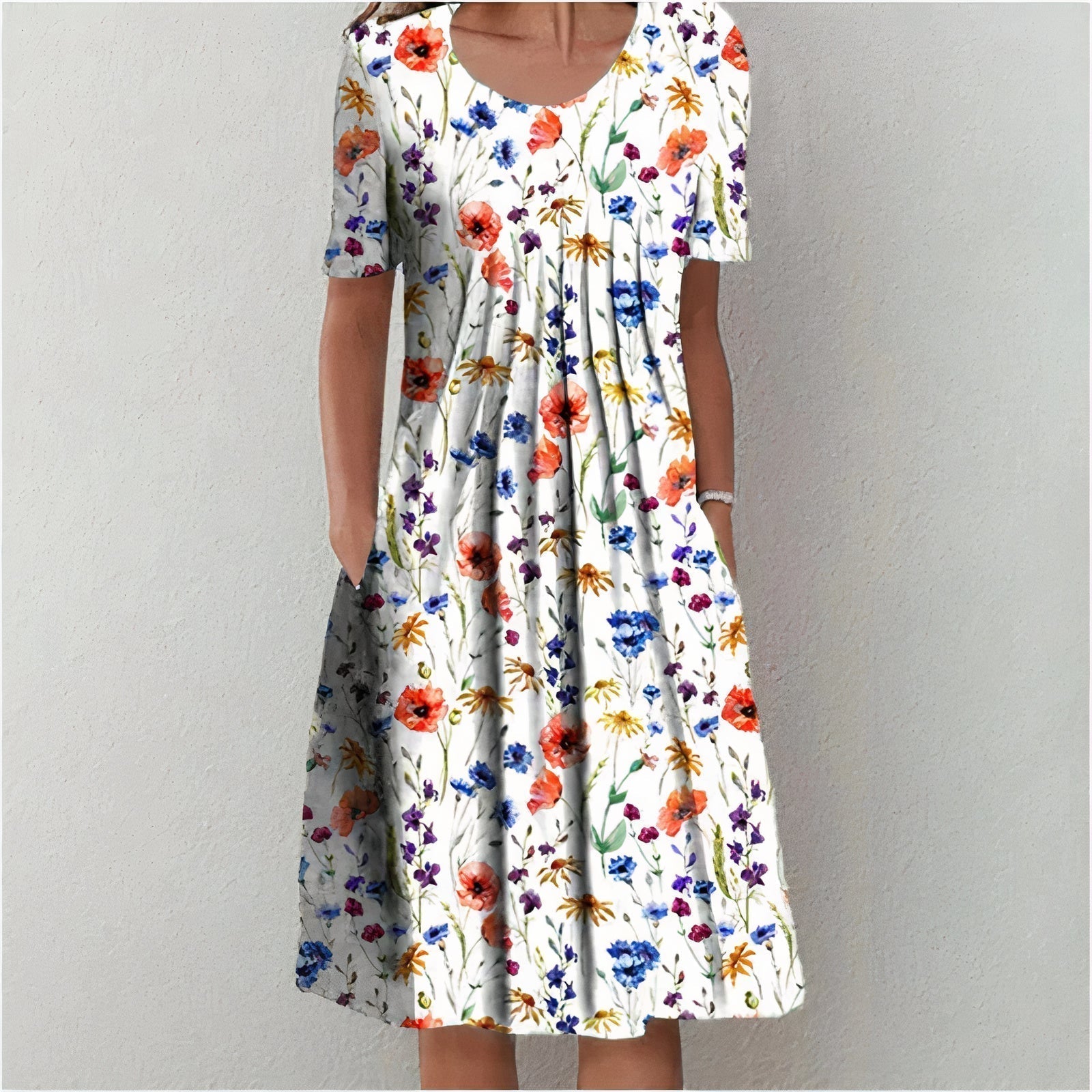 Summer Floral Midi Dress